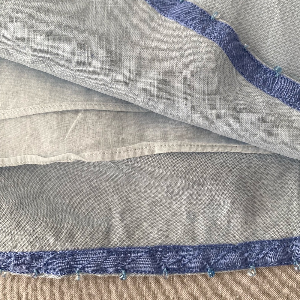GAP Lined Linen Light Blue Hombre Skirt - Picture 3 of 4